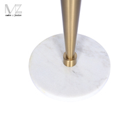 Table d'appoint scandinave Mobilier de maison Base en marbre minimaliste Table basse moderne en acier inoxydable pour le salon