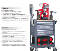 Machine à riveter sans fil intelligente KRS-505-1, matrices à changement rapide et conception de sécurité, ensemble d'outils mécaniques complet avec chariot à outils roulant