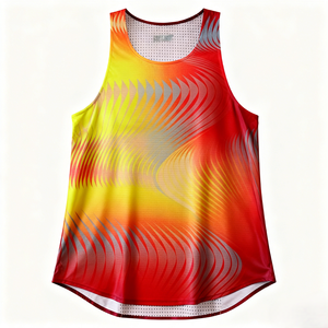 Quick Dry Breathable Customized Logo Unisex Sleeveless Vest Seamless Bonding High Elasticity Running Fitness Marathon Singlet - Product Image 2