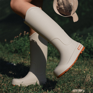 Bottes de pluie unisexes en PVC imperméables antidérapantes de haute qualité, hauteur genou, pour le camping automne/printemps/été – souples, résistantes et flexibles - Product Image 5