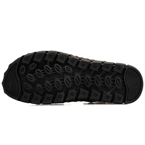 Sandales pour hommes, sandales de plage à double usage, sandales décontractées respirantes en cuir tressé, sandales en cuir de vachette double couche, chaussures pour hommes - Product Image 5