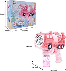 Prix de gros pour enfants en plein air bubble-gum enfants jouet éducatif intéressant automatique poreux ingénierie voiture machine à bulles - Product Image 5