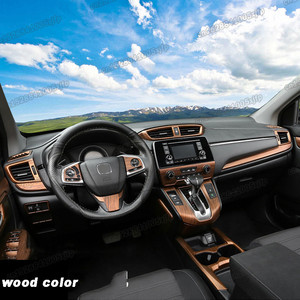 适用于本田crv 2017-2022 cr-v汽车内饰配件换挡旋钮座椅方向盘饰件木制造型汽车套件 - Product Image 4