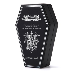 Wholesale Halloween Vampire Theme Coffin Jewelry <b>Box</b> Velvet Insert Red Skull Gothic Ring <b>Earring</b> Necklace Jewelry Set <b>Box</b> - Product Image 4