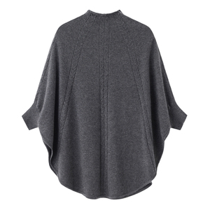Laine <span class=keywords><strong>cachemire</strong></span> solide câble tricot Poncho cape <span class=keywords><strong>col</strong></span> <span class=keywords><strong>roulé</strong></span> <span class=keywords><strong>pull</strong></span> ample <span class=keywords><strong>pull</strong></span> <span class=keywords><strong>pull</strong></span> en <span class=keywords><strong>cachemire</strong></span> fabricant - Product Image 4