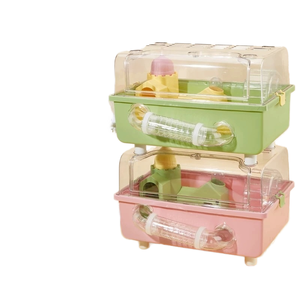 Dual-Deck Luxe Grote Villa Anti-Escape Panoramisch Uitzicht Hamsterkooi Veiligheidsvoorzieningen Inclusief Voerbox Voor Hamsterratten - Product Image 5