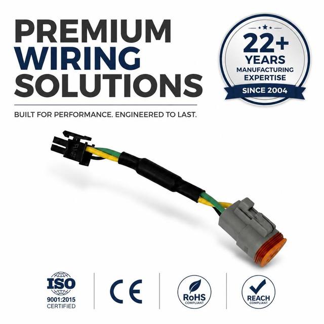 Waterproof Motorcycle & E-Bike Motor Controller Cable Kit with PBT Insulation for IoT Fleet Management Systems