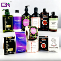 Autocollants en vinyle personnalisés, imperméables, résistants à l'huile, avec logo privé, impression laser en rouleau pour les cosmétiques, les flacons de shampoing