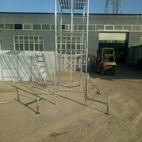 Andamios Móviles Industriales de Alta Resistencia, Material de Construcción de Estructuras Metálicas, Plataforma de Andamios con Marco en H, Escaleras