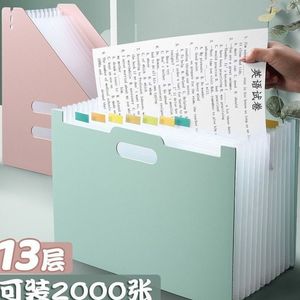Porte-documents accordéon grande capacité Xi Peptide A4 avec poignée portable, rangement multi-couches pour documents, organisation des études - Product Image 3