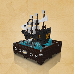 Moule roi 10243 1280 pièces dynamique <span class=keywords><strong>bateau</strong></span> <span class=keywords><strong>pirate</strong></span> bloc de construction ensemble de briques modèle MOC technique jouet plastique moderne Festival cadeau - Product Image 3