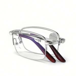 Gafas de Lectura Plegables con Logotipo Personalizado para Hombre y Mujer, Montura Dorada y Plateada para Presbicia, Anti Luz Azul - Product Image 3