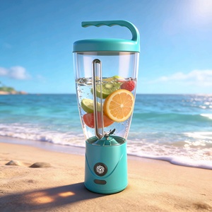 Licuadora Portátil Recargable de 1000 ml, Exprimidor Manual Personal para Batidos de Alimentos para Bebés, Mini Batidora para Uso en Exteriores, Gimnasio y Hogar - Product Image 1