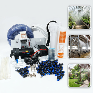 Sistema de Nebulización Automático de Alta Presión con Kit de Nebulizador Eléctrico de 5 L de Capacidad para Refrigeración Exterior, Invernaderos y Granjas Lecheras - Product Image 1