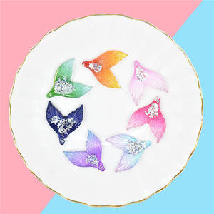 Nuevos Accesorios de Manualidades con Brillantina, Cabujones de Resina con Diseño de Cola de Sirena para Manualidades - Product Image 5