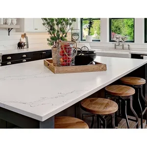 SHIHUI High Quality Artificial Stone Classic Glacier White Quartz Countertop For Kitchen Or Bathroom