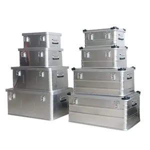 Алюминиевый герметизирующий наземный ящик для хранения, металлический ящик для хранения для кемпинга и экспедиционного оборудования
