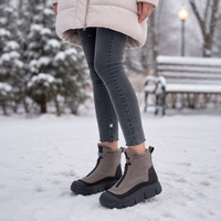 Chaussures et bottes d'hiver pour femmes, nouvelles, en fourrure épaisse, imperméables, confortables, douces, respirantes