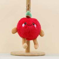 Groothandel Schattige Mini Fruit Pluche Hanger Sleutelhanger Zacht Speelgoed Banaan Pop Creatieve Pluchen Apple Mango Custom Knuffel Dier