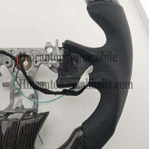 Volante de Cuero Perforado de Fibra de Carbono Nuevo para Infiniti Q50 - Product Image 5