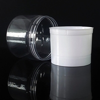Pot vide en plastique PET transparent pour soins de la peau à double paroi de 80ml 100ml 150ml 200ml pour crème pour le visage avec bouchon à vis