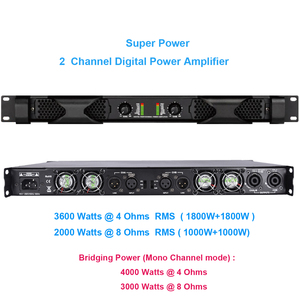 Amplificatore di potenza digitale Pro ad alta potenza 2x1800W 4Ohm classe-D 1U 19 "AMP 2x1000 Watt a 8 Ohm 2 uscite - Product Image 2