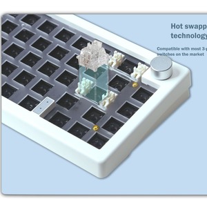 Kit de Teclado Mecánico Inalámbrico ZUOYA <span class=keywords><strong>GMK67</strong></span> de 3 Modos, Barebone con Perilla, Compatible con DIY, Intercambiable en Caliente, Retroiluminación RGB para Mac/PC/Win - Product Image 4