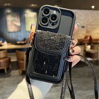 Sarung ponsel dompet tahan guncangan, dompet kulit dengan penutup slot kartu untuk iphone 15 Pro Max 16 13