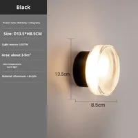 Applique murale LED en aluminium minimaliste nordique pour salon, couloir, escalier, hôtel, chambre à coucher - Éclairage d'ambiance créatif