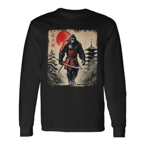 Samurai <b>Gorilla</b> Warrior Japan Art Long Sleeve <b>T</b>-<b>Shirt</b> - Product Image 1