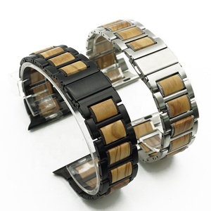 JUELONG Bamboo Metal <span class=keywords><strong>Watch</strong></span> Strap Stainless Steel 42mm 44mm <span class=keywords><strong>Watch</strong></span> Band For <span class=keywords><strong>Apple</strong></span> <span class=keywords><strong>Watch</strong></span> Series 6 <span class=keywords><strong>SE</strong></span> - Product Image 2