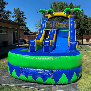 Tobogán Acuático Inflable Tropical Fiesta <span class=keywords><strong>Breeze</strong></span> para Niños y Adultos, Tobogán Inflable para Piscina al Aire Libre - Product Image 3