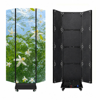 Afficheur LED numérique couleur intérieur mobile à trois volets P2mm 1280x1960mm, haute luminosité, pour commerce de détail, garantie 2 ans