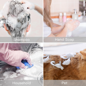 Custom 100ml & 200ml PET Plastic Foam Pump <b>Bottles</b> Mousse Silicone <b>Brush</b> Head Cosmetic Makeup Facial Cleanser Face Wash Soap - Product Image 2