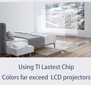 Mini Xách Tay Không Dây LED DLP Chiếu 4K 1080P Rạp Hát Tại Nhà 3D Stereo Loa Android 9 Đa Phương Tiện Máy Chiếu 2GB RAM Pin - Product Image 2