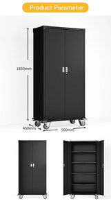 Armoire <span class=keywords><strong>de</strong></span> <span class=keywords><strong>rangement</strong></span> en acier <span class=keywords><strong>de</strong></span> haute qualité avec roulettes, casier métallique mobile pour outils <span class=keywords><strong>de</strong></span> garage, boîte en fer à roulettes, prix usine - Product Image 3