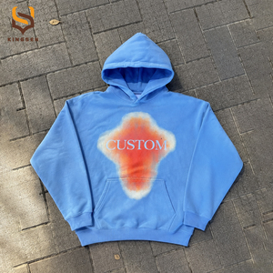 Sudadera con Capucha Personalizada con Logotipo Bordado e Impresión DTG, Lavado Ácido, Corte Holgado, Felpa Gruesa, 100% Algodón para Hombre - Product Image 1