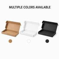 Boîte d'expédition en carton ondulé kraft personnalisée avec logo, boîte plate mince en carton, emballage en papier avec dorure UV pour vêtements