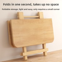 Table à manger pliante en bois massif - Forme rectangulaire compacte, meubles pour la maison, pour les petits appartements, design minimaliste moderne