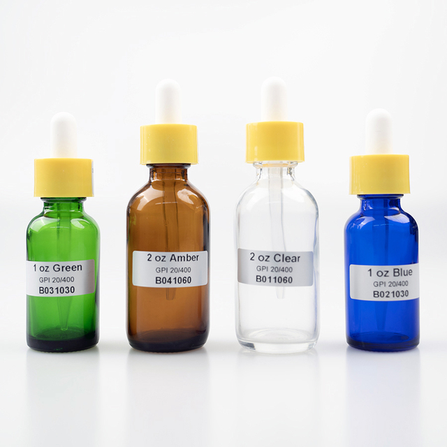 Factory Price Empty Boston Round Glass Bottles 1oz 2oz 125ml Glass Dropper Bottle with Child-Resistant Dropper