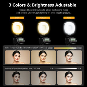 Luz de Relleno LED Magnética Recargable con Temperatura de Color Ajustable Amazear para Osmo Pocket 4 - Accesorio Profesional Portátil - Product Image 3