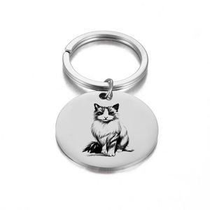 Wholesale Minimalist Round Metal Keychain, Multi-Color Plain <b>Key</b> <b>Ring</b> Pendant Promotional Giveaway for Business, Shop & Event - Product Image 2