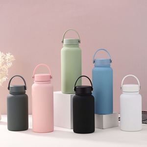 Vaso Térmico Ecológico de Doble Pared de Acero Inoxidable, Botella de Agua para Beber Directamente, Jarra de Agua Deportiva con Aislamiento al Vacío - Product Image 2