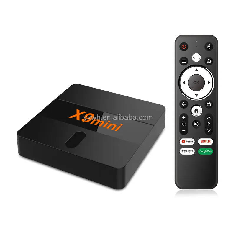 Vendite dirette di fabbrica Google Tv Box nero Quad Core World Max Tv Box 4k Iptv Tv indiana Box Android 4k 2023 doppio Wifi Android 9