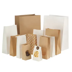 Wholesale Custom Sood Grade Paper Bag Shopping Takeaway Bags Square Bottom Kraft Paper Bag With Your Own Logo