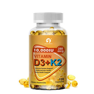 Tianyuan <span class=keywords><strong>Vitamin</strong></span> <span class=keywords><strong>D3</strong></span> K2 Cápsulas blandas Suplementos herbales para apoyar la salud ósea y mejorar la función muscular - Product Image 1