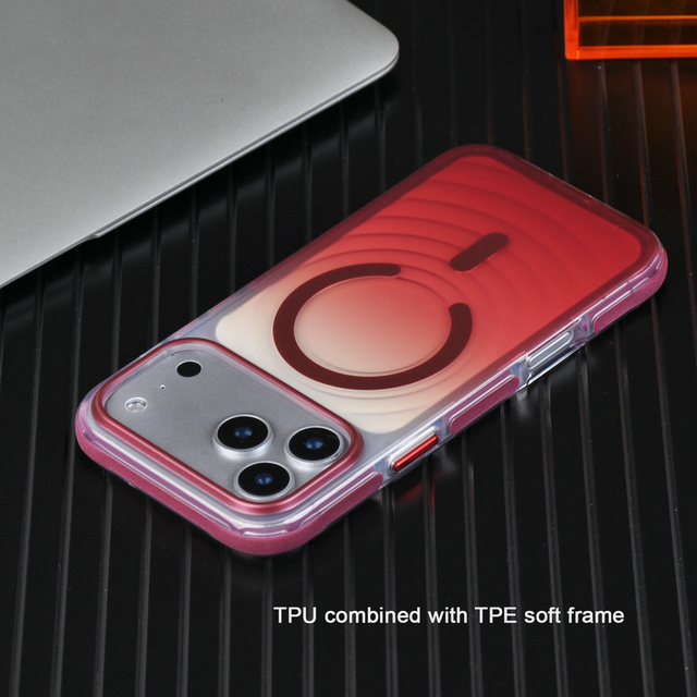 IMD IML Design TPU TPE PET Hybrid Halo Shape Gradient Shockproof Magnetic Phone Case for iPhone 17 18 Pro Max One-Step Factory