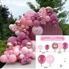 Kit de arco de globos de macaron colorido, guirnalda para decoración de fiesta de cumpleaños de boda, guirnaldas de globos de fiesta para niños, Kits de guirnaldas