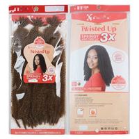 Lot de 3 mèches de cheveux pré-étirées Afro Kinky pour tresses, 205g, 24 pouces, couleur gris, extensions Cuban Twist