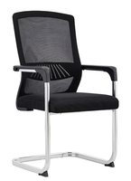 Chaise de bureau convertible moderne de haute qualité en tissu, élégante et contemporaine, avec base en métal maillé, pour usage commercial, hôtelier et de conférence